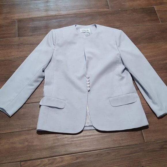 Vintage Henry Lee 10 blue blazer corset button work - Picture 1 of 4